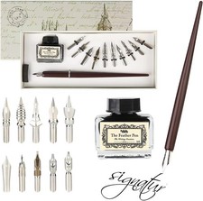 Calligraphy Set for Beginners Quill Pen and Ink Set Fancy Pens with Black Ink an picture