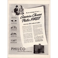 1945 Philco Radios Original World War 2 Vintage Print Ad picture
