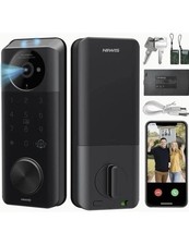 Video Smart Lock with Camera: 6-in-1 2K Camera Fingerprint Keyless Entry C95 picture