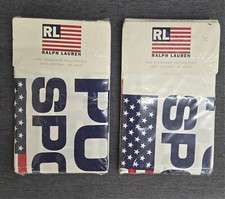 New sealed Polo SPORT Ralph Lauren USA 1996 Pillowcase lot of 2 vintage vtg picture