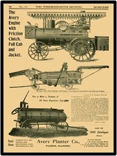 Avery Steam Engines, Yellow Fellow, Peoria IL NEW Sign 24x30