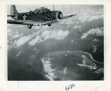 1942 US Navy Photo Douglas TBD Devastator  WWII Wake Island Attack picture