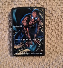 Marvel Spider-Man 2002 Black Matte Zippo marked 