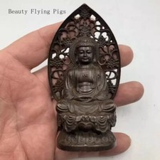 Retro Nostalgic Alloy Copper Buddha Statue Small Household Offering Craft picture
