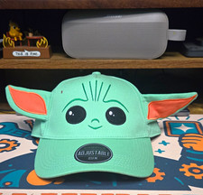 Bioworld Star Wars Grogu The Child Green Adjustable Baseball Cap One Size picture
