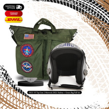 HGU-55 Top Gun Fanboy Flight Fighter  Pilot Helmet Prop + Green Bag Full Set picture