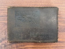 1920s Leather Travel Photo Album - European Vacation - England France Wales picture