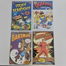 Simpsons Bongo Comics Lot Of 4 Radioactive Man #1 Bartman #1 Foil Duffman Itchy picture