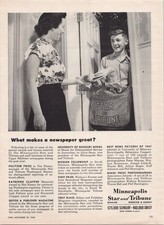 Minneapolis Star and Tribune 1948 Vintage Print Ad Newspaper Awards picture