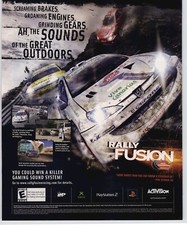 2002 Rally Fusion: Race of Champions PS2 Xbox Game Art Vintage Print Ad Poster  picture