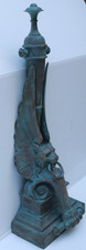 Antique BronzeBrass Gothic Gargoyle Pull Chain Wall Bell Bracket System**RARE** picture