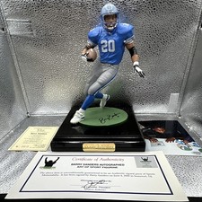 The Art Of Sport Barry Sanders Signed Porcelain Statue Lions Autographed Box COA picture