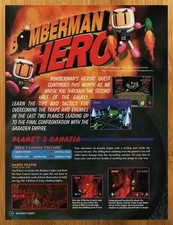 1998 Bomberman Hero Nintendo 64 N64 Vintage Print Ad/Poster Video Game Promo Art picture
