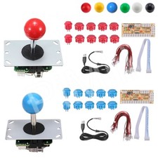 2 Player DIY Arcade Joystick Kit 5Pin Cable 24/30mm Buttons USB Encoder US Stock picture