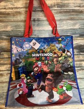 NEW Universal Super Nintendo World Large Shopper Zip Tote Mario Kart 17”x17” picture