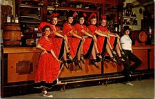 Vintage Postcard Can-Can Girls at the Alamo Saloon Old Abilene Town Kansas picture
