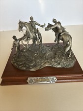 Chilmark FJ Barnum Lee At Antietam Pewter Civil War Sculpture Signed Num 1874 picture