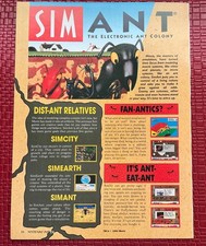 Sim Ant Nintendo Print Ad Poster Art 8”x 10.5” Vintage Vtg Rare Colorful Page picture