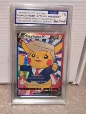PokeiCG PikaTrump V #470 Donald Trump Autographed 2021 Limited Run Special Ed picture