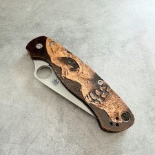 Shadowskull maple scales for Spyderco Paramilitary 2 picture
