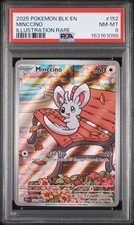 2025 POKEMON BLK EN-BLACK BOLT 152 MINCCINO ILLUSTRATION RARE  PSA 8 NEAR MINT-M picture