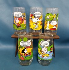 VTG Set 5 Peanuts Camp Snoopy Collection McDonalds Advert Premium Drink Classics picture