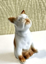 Vintage English Bulldog White Tan Porcelain Made In Japan 3
