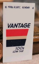 Vintage VANTAGE Cigarette Advertising Small Decal From 1980s  picture