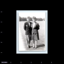 Old Vintage Photo WOMEN STANDING ON DOCK LAKE TWIN SISTERS TWINS picture