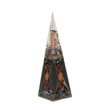 XL Orgonite Pyramid EMF Protection – One of a Kind Energy Tower with Moonstone,  picture