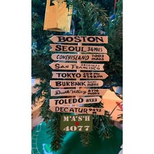Mash 4077 sign post Christmas ornament picture