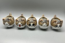 Mini Cute Cat Cartoon Ceramic Succulent Pots Planters Drainage Hole - Set of 5 picture