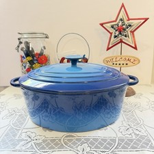 LeCreuset-  Dutch Oven,  Elysee/Sky Blue Ombré, 6.75 Qt’s, All Enamel Knob. #31. picture
