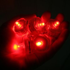 QTY 10 Red LED Submersible Underwater Tea lights TeaLight Flameless US Shipper picture