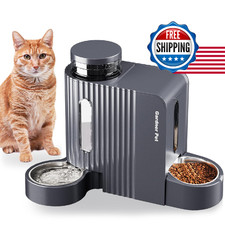 Gardner Pet Automatic Gravity Cat Food Feeder And Water Dispenser Stainless picture