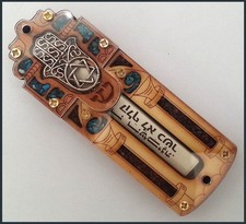 Star of David & Hamesh Hamsa Hand Mezuzah with Shema Israel Scroll picture