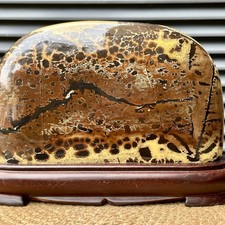 5.3 lb  Natural Landscape Stone Art Gift Home Office Display Decor w/ Stand picture