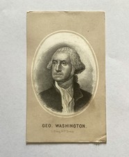 Extremely Rare Collectible 1869 L. Prang & Co. George Washington 1st Card picture