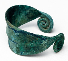 ANCIENT KOBAN CULTURE BRACELET CAUCASUS BRONZE SPIRAL ENDS 1200-400 B.C. 12 picture