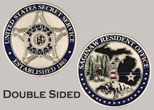 US Secret Service Saginaw Resident Office Law Enforcement Challenge Coin  J#31 picture