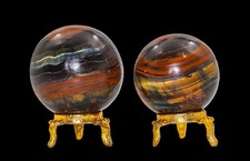 Set of Hawk's Eye Stones Blue Tiger Eye Crystal Set Protection & Focus Healing picture