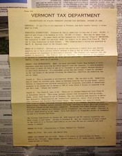 1936 - Suggestions in Filing Vermont Income Tax Returns - Vermont Tax Department picture