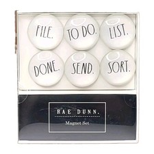 RAE DUNN Magnet Set Glass Dome Set of 6 