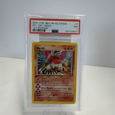PSA 7 1st Edition Ho-oh 2001 Neo Revelation 7/64 Holo - Low Pop 181, NM picture