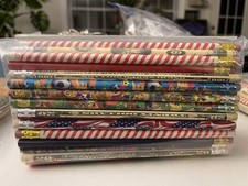 100 Unused Vtg Novelty Pencils  various colors & themes Teachers/Students Prizes picture