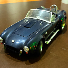 Road Tough 1:18 Shelby Cobra 427 S/C Blue Diecast Roadster Collectible picture