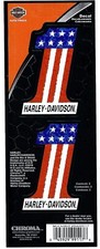 Harley-Davidson #1 Stars and Stripes Decals, 2 Red, White & Blue Decals, 3