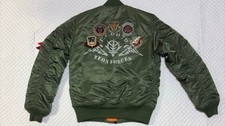 STRICT-G Alpha MA-1 Mobile Suit Gundam Zeon Model Flight Jacket L with Patch picture