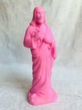 Rare Vintage Bright Pink Answer Me Jesus Magic 8 Ball Figurine 11