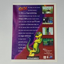 Gex PlayStation 1 PS1 Sega Saturn Bug-Munching Print Ad/Poster Promo Art picture